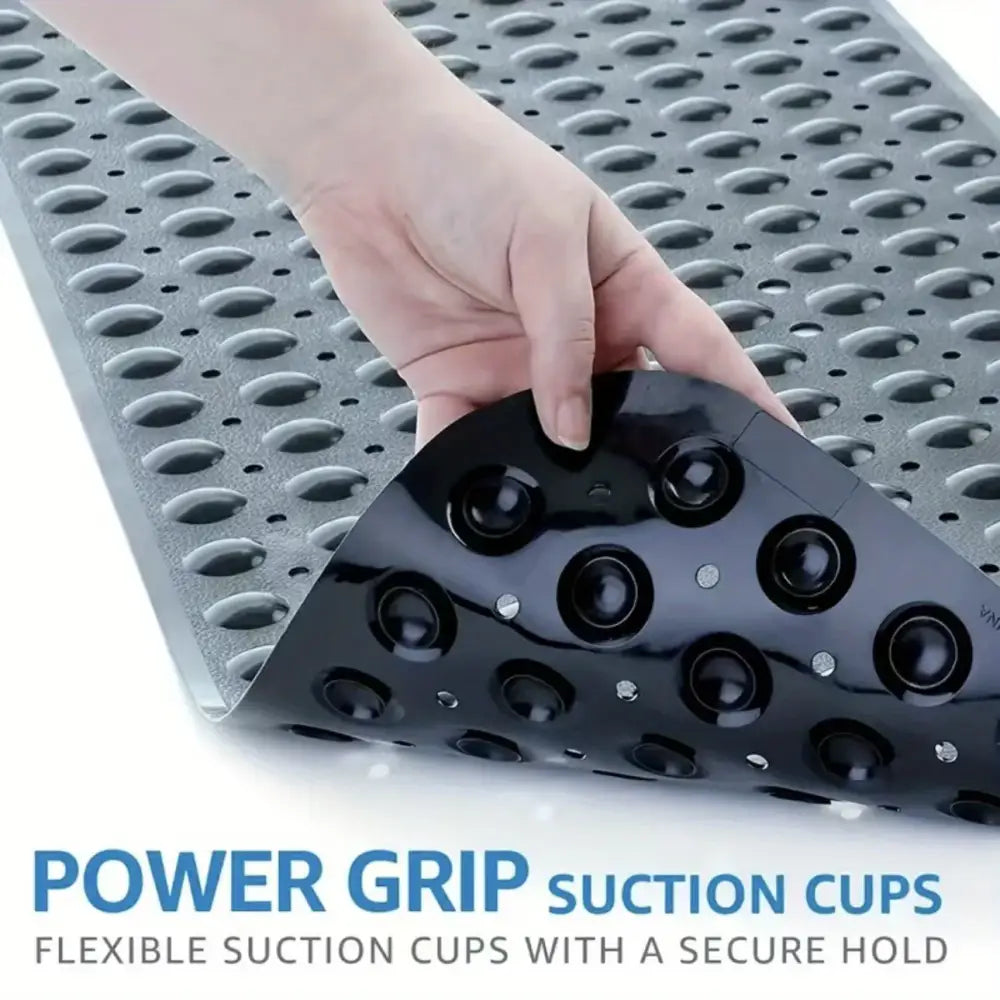 Non-Slip Shower/Bathtub Mat 200 Suction Cups, Drain Holes, Machine Washable