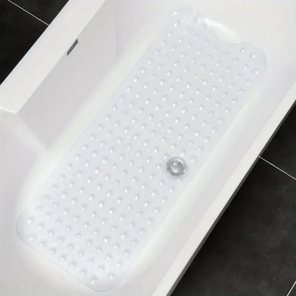 Non-Slip Shower/Bathtub Mat 200 Suction Cups, Drain Holes, Machine Washable