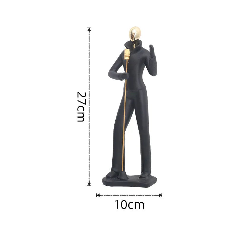 Nordic Art Dancing Couple Resin Figure Ornaments Figurines