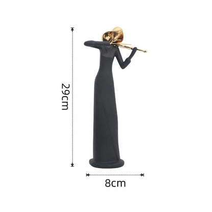 Nordic Art Dancing Couple Resin Figure Ornaments Figurines