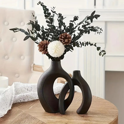 Nordic Hollow Ceramic Vase Set