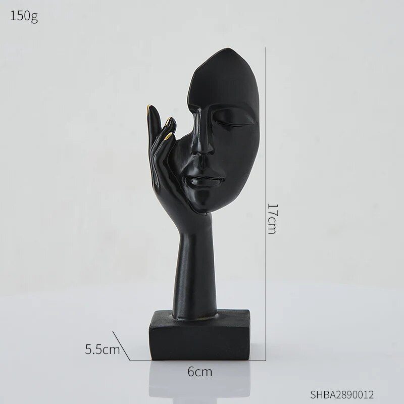 Nordic Statue Abstract Resin Desktop Ornaments Sculpture Miniature Figurines