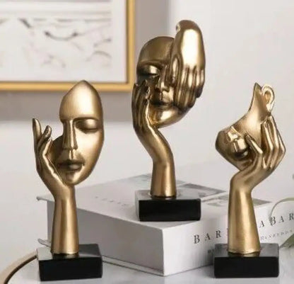 Nordic Statue Abstract Resin Desktop Ornaments Sculpture Miniature Figurines