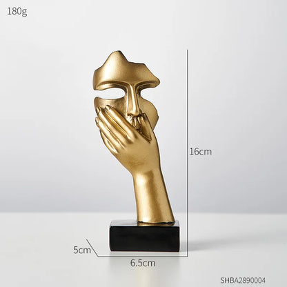 Nordic Statue Abstract Resin Desktop Ornaments Sculpture Miniature Figurines