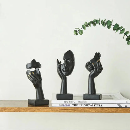 Nordic Statue Abstract Resin Desktop Ornaments Sculpture Miniature Figurines