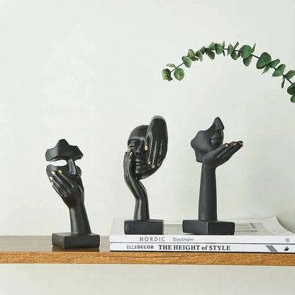 Nordic Statue Abstract Resin Desktop Ornaments Sculpture Miniature Figurines