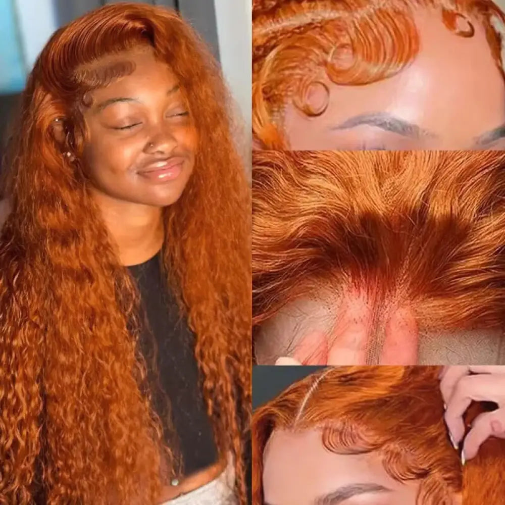 Ginger Orange Water Wave Lace Front Wig