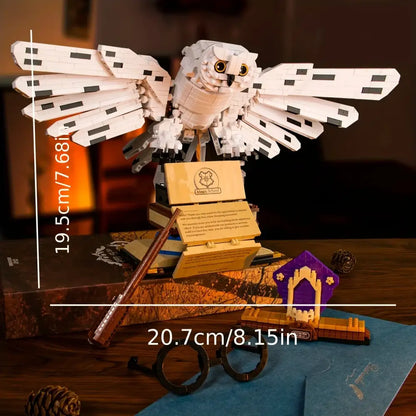 Owl Doctor Magic Book Building Blocks Animal Bird Model Bricks with Lights
