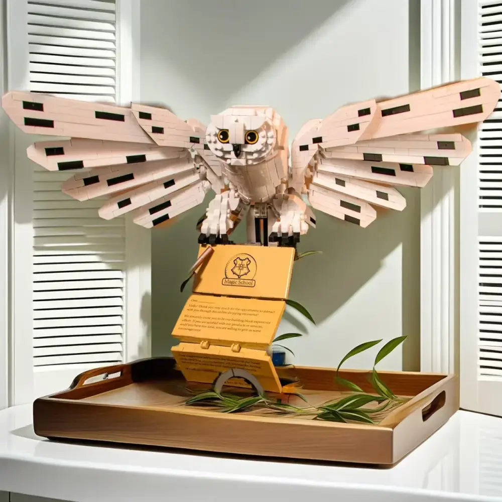 Owl Doctor Magic Book Building Blocks Animal Bird Model Bricks with Lights