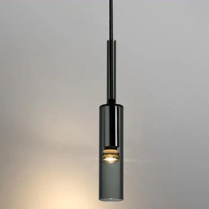Modern pendant light on a gray background