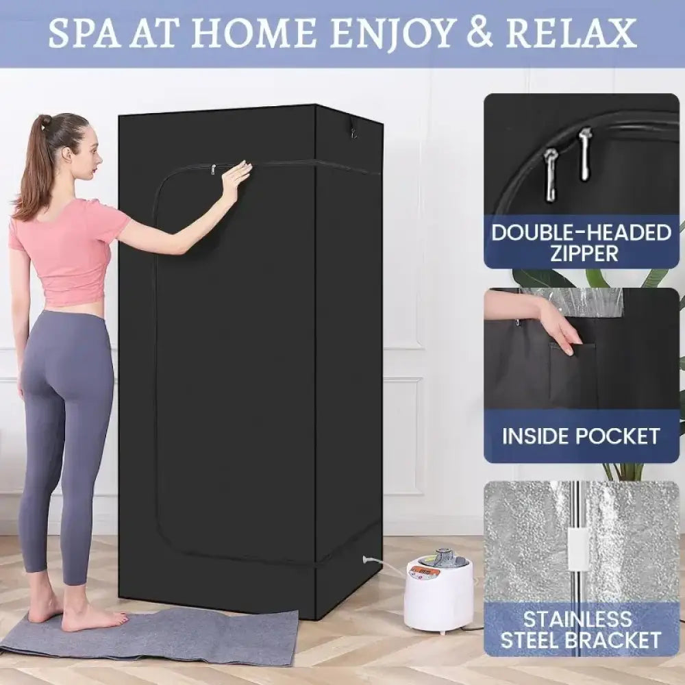 1100W Home Sauna Box with 3L Steamer