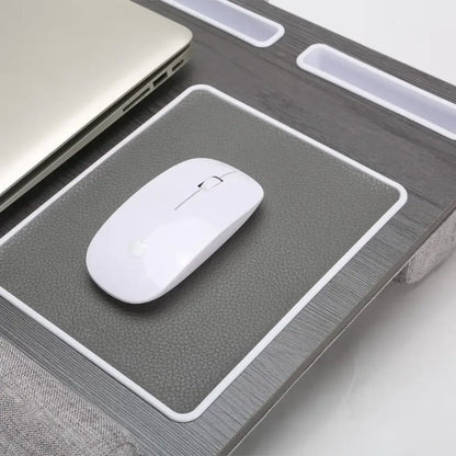 Portable Bamboo Laptop Desk Built-in Mouse Pad & Storage Sofa Bed