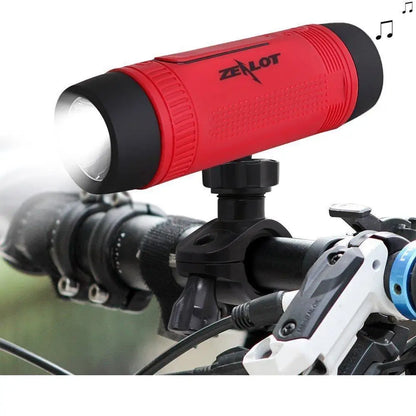 Portable Bicycle Handle Mount Bluetooth Speaker with Flash Light
