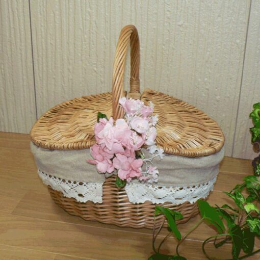 Woven Picnic Basket Handmade Large Wicker Basket