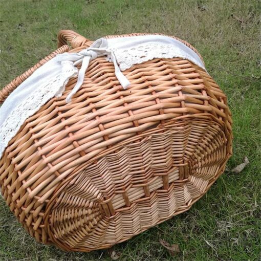 Woven Picnic Basket Handmade Large Wicker Basket