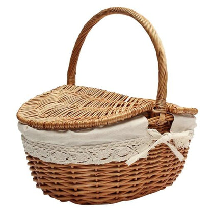 Woven Picnic Basket Handmade Large Wicker Basket