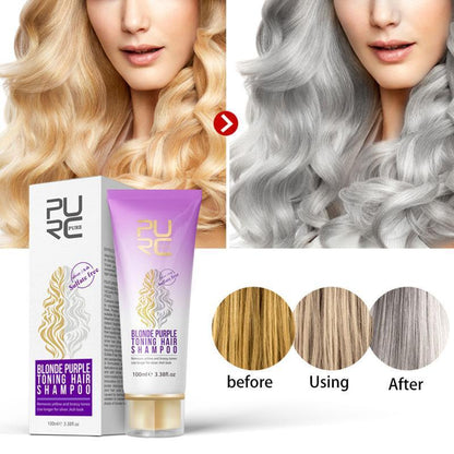 Purple Shampoo for Blonde Hair Removes Brassy Yellow Tones