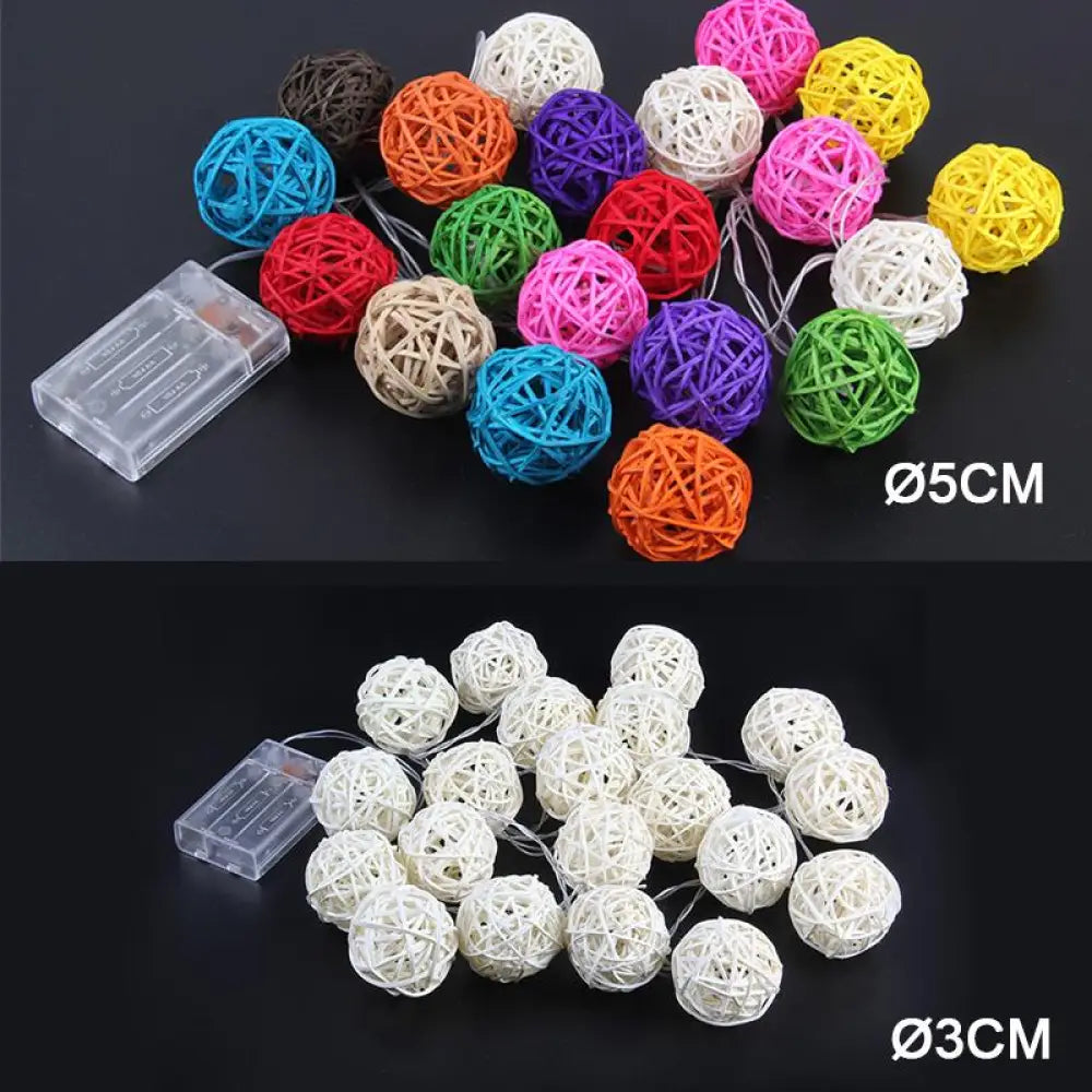 Rattan Ball String Lights