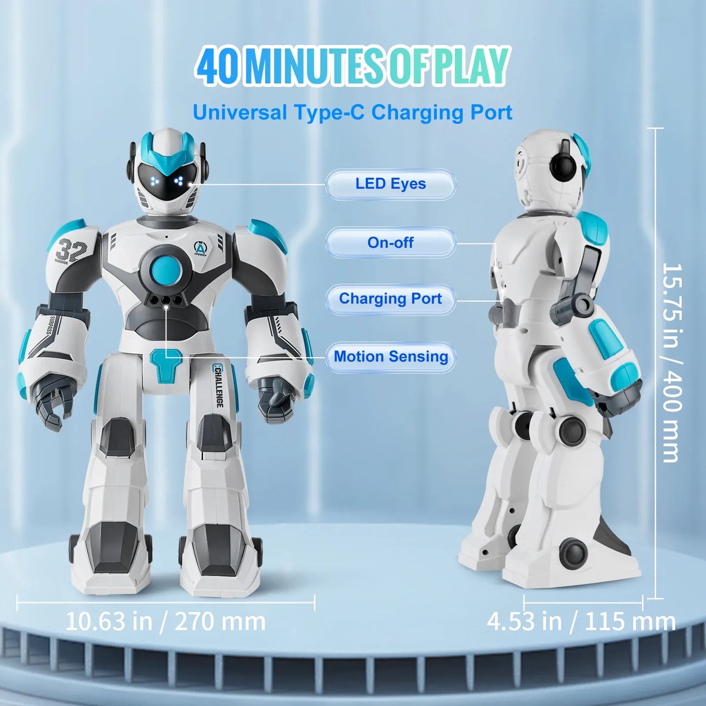 RC Intelligent Robot Toy for Kids – Voice Control, Gesture Sensing, Singing, Dancing, Programming  Robot