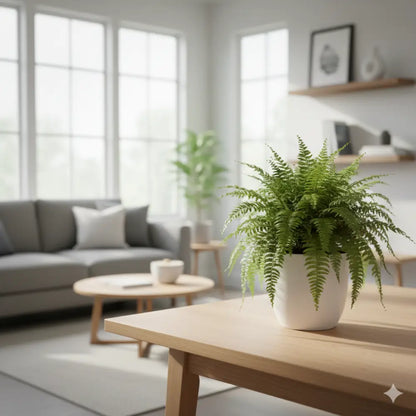 Realistic Artificial Boston Fern Plants