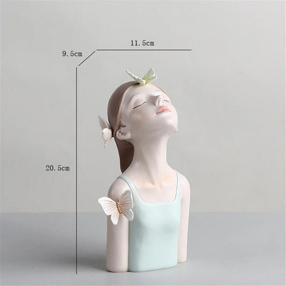 Resin LUCKY Giraffe Elk Figurine Statue Home Living Room Decor Crafts Sculpture