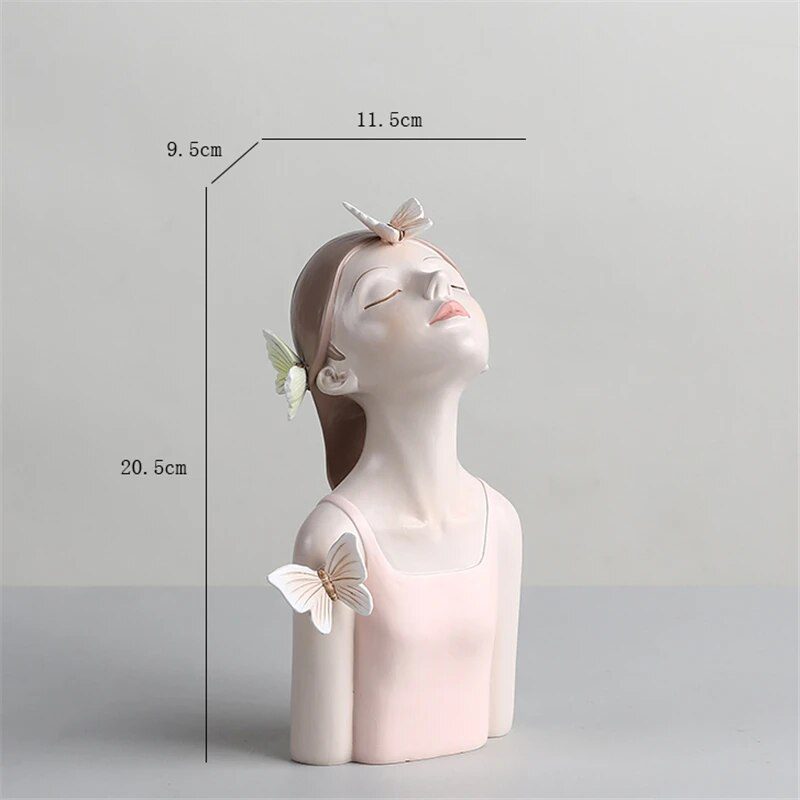 Resin LUCKY Giraffe Elk Figurine Statue Home Living Room Decor Crafts Sculpture