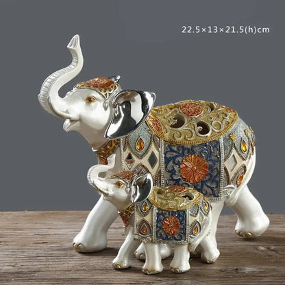 Resin LUCKY Giraffe Elk Figurine Statue Home Living Room Decor Crafts Sculpture