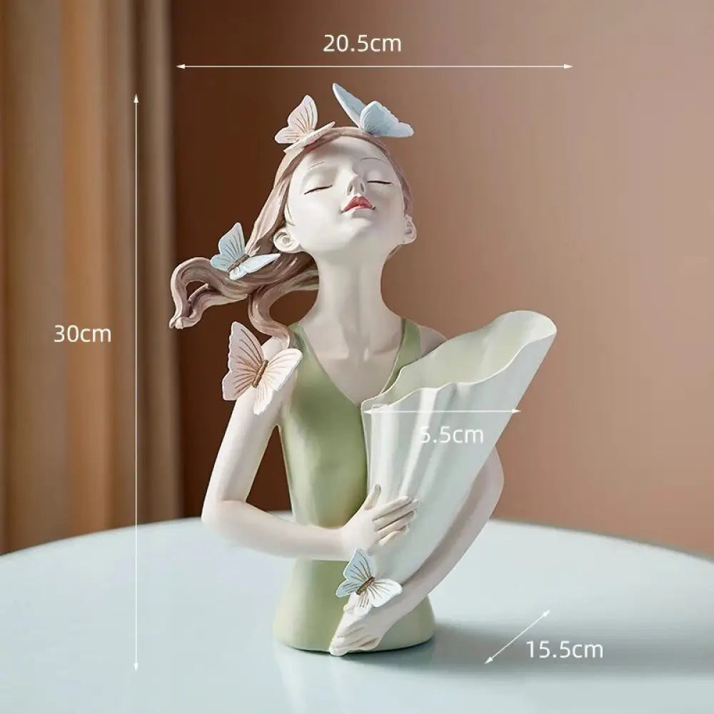 Resin LUCKY Giraffe Elk Figurine Statue Home Living Room Decor Crafts Sculpture