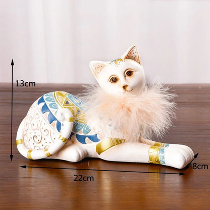 Resin LUCKY Giraffe Elk Figurine Statue Home Living Room Decor Crafts Sculpture