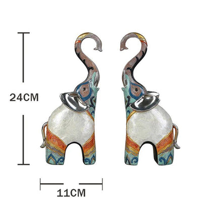 Resin LUCKY Giraffe Elk Figurine Statue Home Living Room Decor Crafts Sculpture