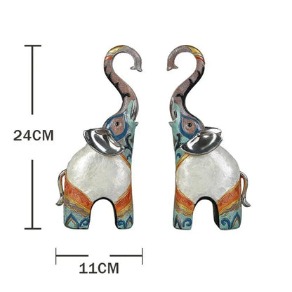 Resin LUCKY Giraffe Elk Figurine Statue Home Living Room Decor Crafts Sculpture