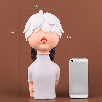 Resin LUCKY Giraffe Elk Figurine Statue Home Living Room Decor Crafts Sculpture