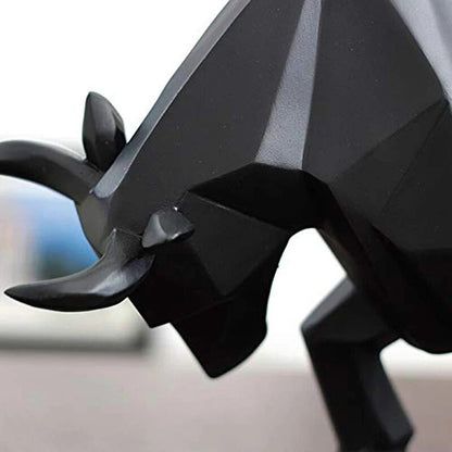Resin Wall Street Bull Statue Bison Sculpture Decoration Abstract Animal Figurine
