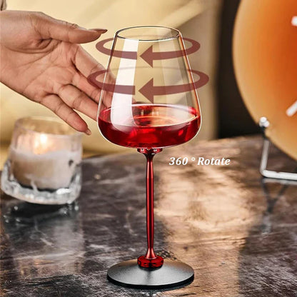 Rotating Glass Wine Goblets