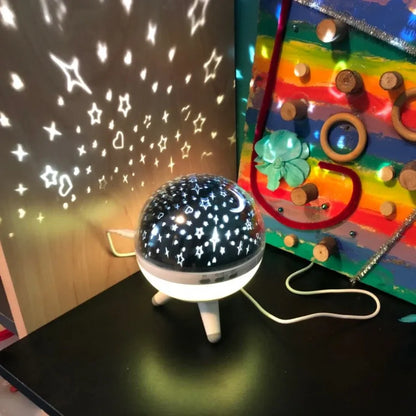 Rotating LED Star Projector Night Light |3-in-1 Starry Sky Master Lamp for Kids, Baby Sleep & Romantic Ambiance