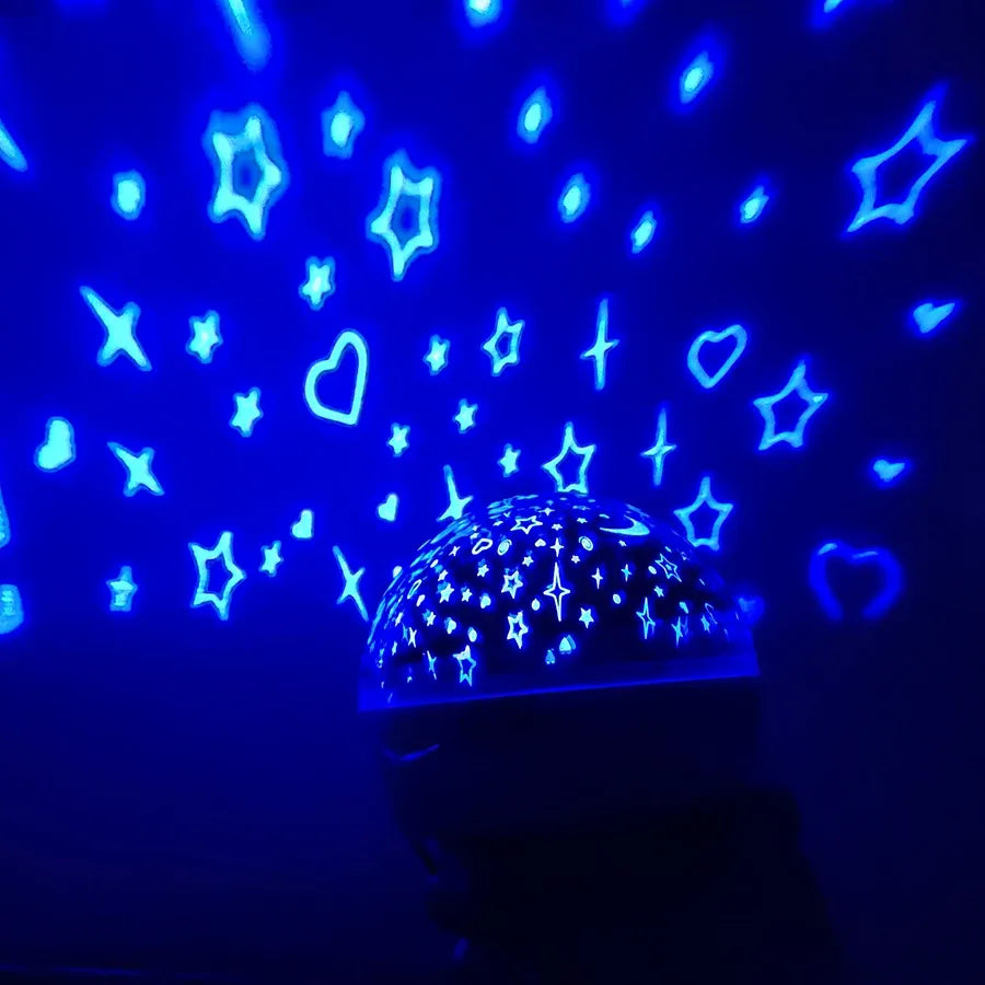 Rotating LED Star Projector Night Light |3-in-1 Starry Sky Master Lamp for Kids, Baby Sleep & Romantic Ambiance