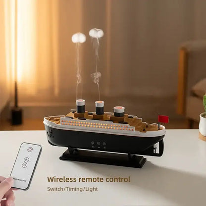 Model of a ship diffusers with wireless remote control on a table