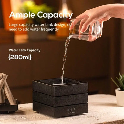 Simulated Flame Bonfire Aroma Diffuser Ultrasonic Cool Mist Humidifier