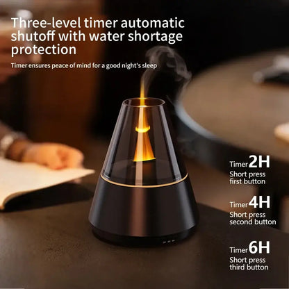 Simulated Flame Bonfire Aroma Diffuser Ultrasonic Cool Mist Humidifier