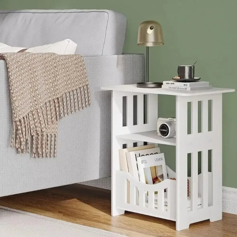 Small Bedside Table & Sofa Side End Table Living Room Cabinet Nightstand Storage