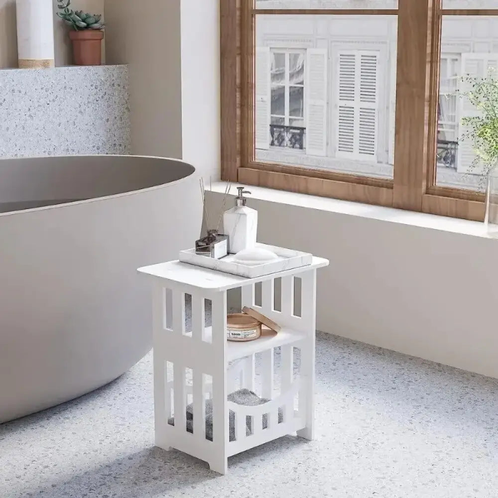 Small Bedside Table & Sofa Side End Table Living Room Cabinet Nightstand Storage