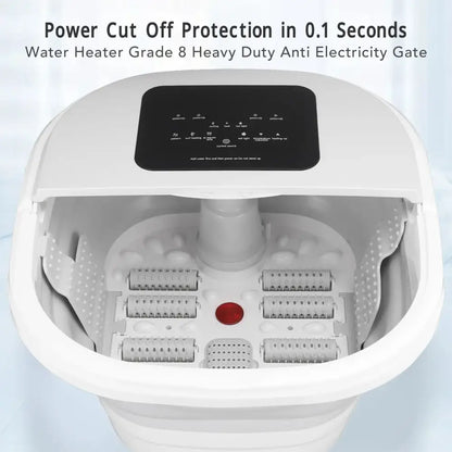 Smart Foldable Foot Soak Tub with Heating & Remote Control – 8L Large Capacity Foot Massager Spa Bath