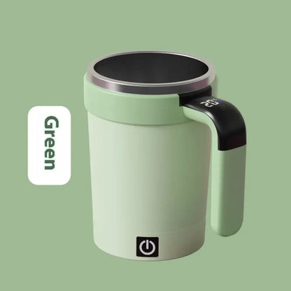 Smart Magnetic Auto Stirring Cup – Portable Temp Measure, USB Charging