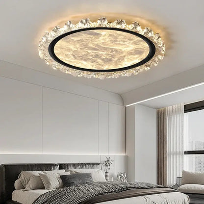 Smart Modern Cloud Crystal LED Ceiling Light 3-Color Dimmable WiFi Fixture