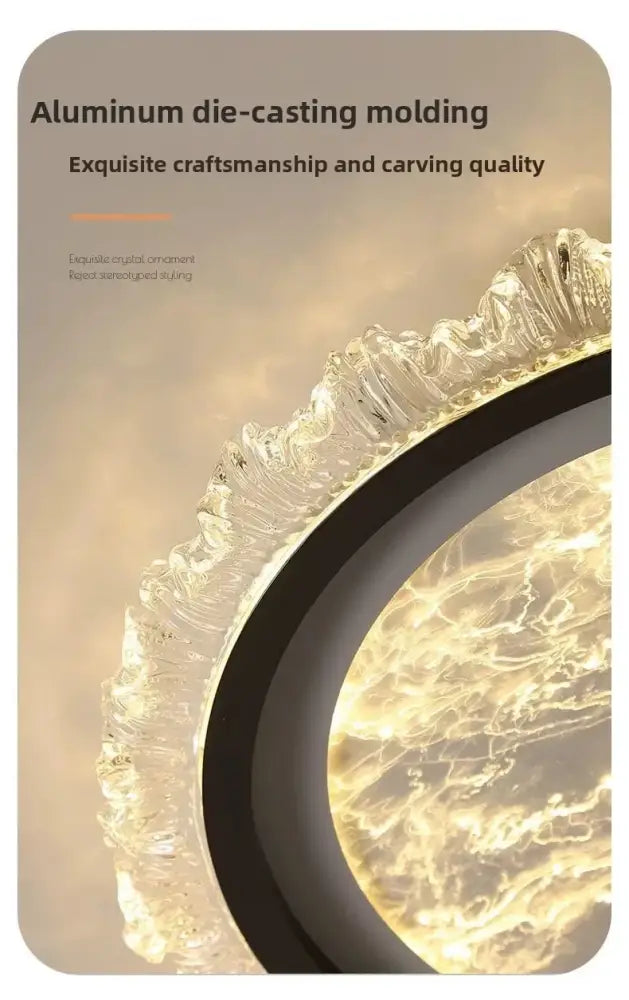 Smart Modern Cloud Crystal LED Ceiling Light 3-Color Dimmable & WiFi Ready Fixture