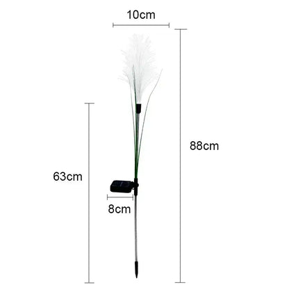 Solar Fiber Optic Garden Reed Lamp  Outdoor Waterproof LED Lawn Light