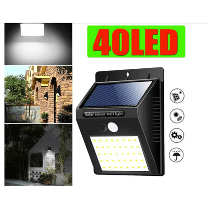 Solar Power 20 LED PIR Motion Sensor Wall Light Waterproof Outdoor.