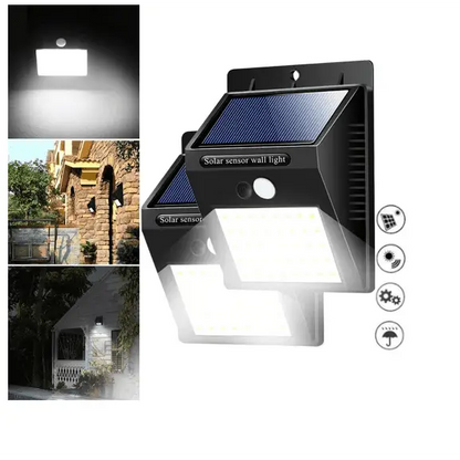 Solar Power 20 LED PIR Motion Sensor Wall Light Waterproof Outdoor.