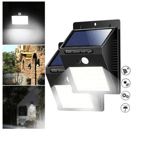Solar Power 20 LED PIR Motion Sensor Wall Light Waterproof Outdoor.