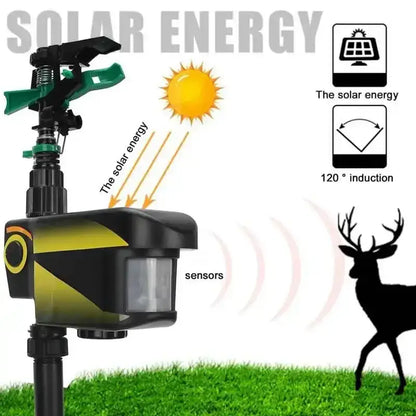 Solar Powered Garden Animal Repeller Sprinkler